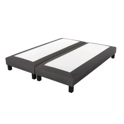 Ensemble matelas ressorts TEMPO GREY+ sommier déco gris 180x200 cm