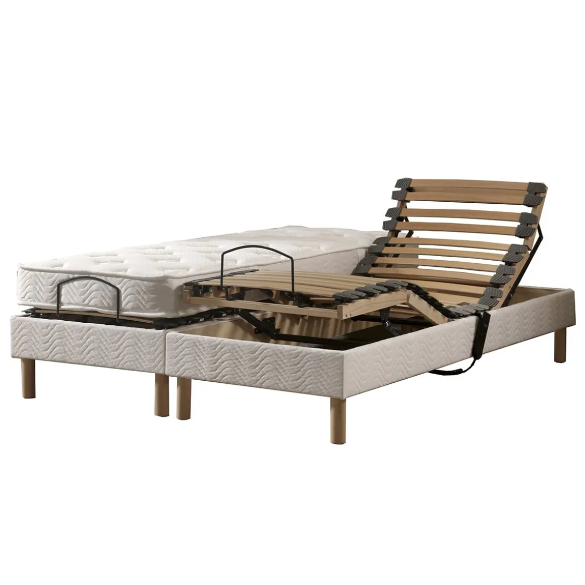 Ensemble relaxation électrique TPR matelas latex 160x200 cm PRESTIGE LATEX