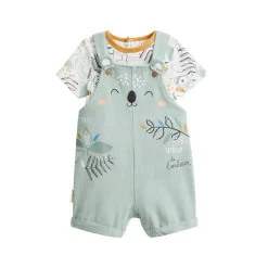 Ensemble salopette bébé en chambray et t-shirt Garden Party