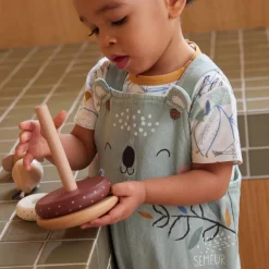 Ensemble salopette bébé en chambray et t-shirt Garden Party