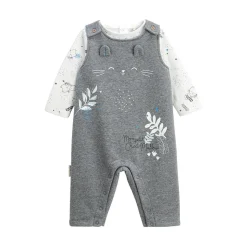 Ensemble salopette bébé en molleton et t-shirt Chatmallow