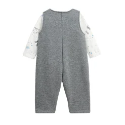Ensemble salopette bébé en molleton et t-shirt Chatmallow