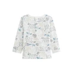 Ensemble salopette bébé en molleton et t-shirt Félintrépide