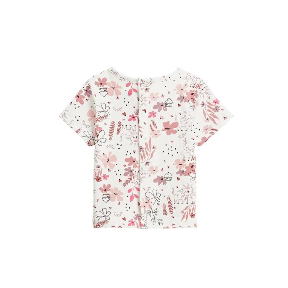 Ensemble salopette bébé en gaze de coton et t-shirt Petit Safari