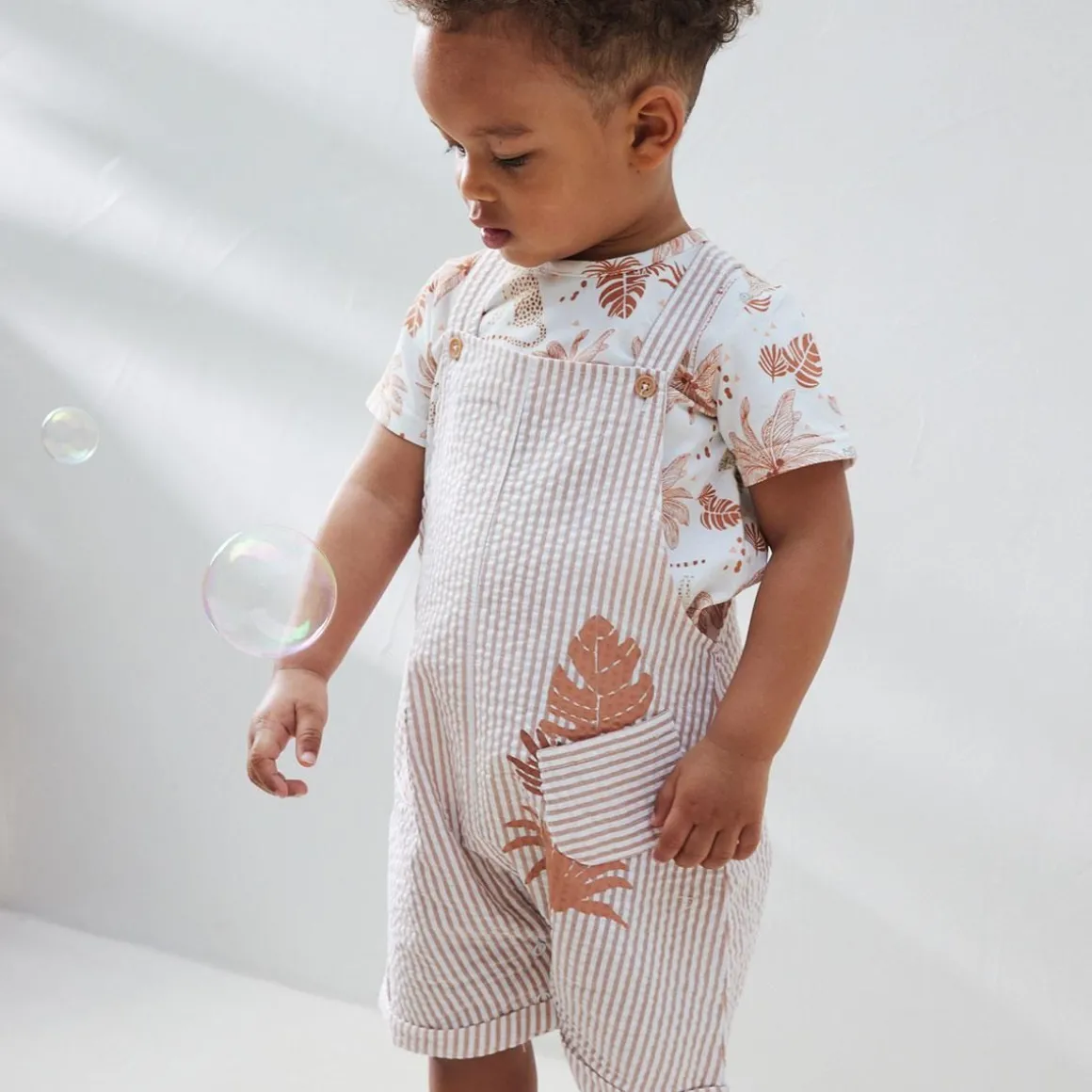 Ensemble salopette bébé et t-shirt Oasis