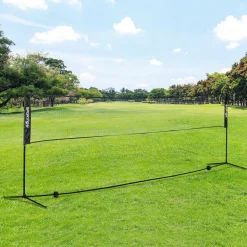 Ensemble set complet de badminton, pickleball et volleyball 3 en 1 réglable noir