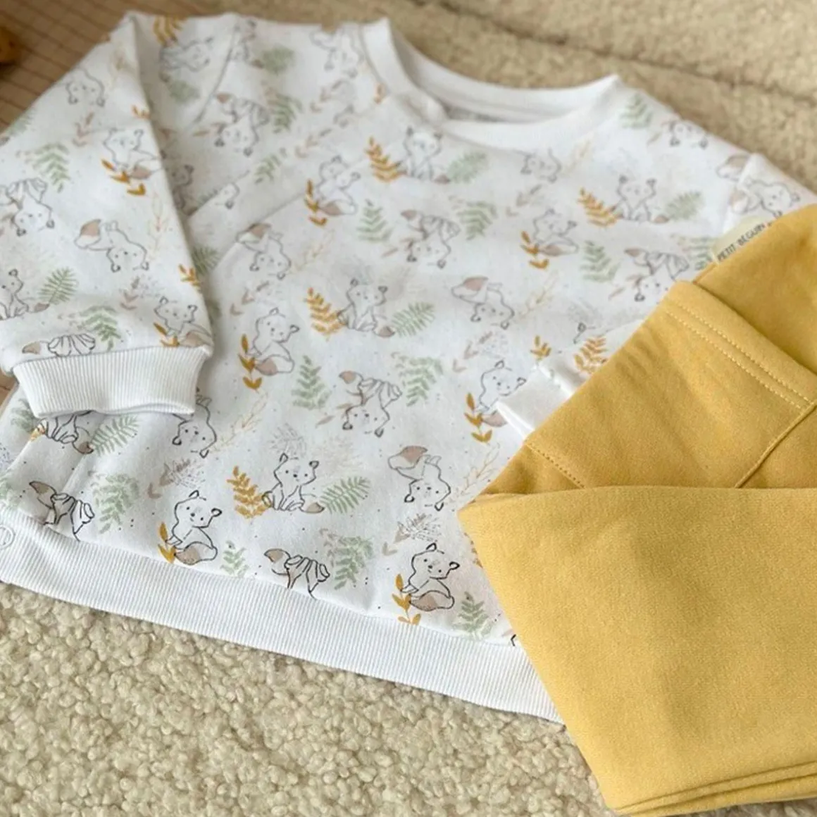 Ensemble sweat et pantalon bébé mixte en molleton Little Fox
