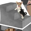 Escalier pour animaux domestiques Paw Path avec housse en peluche 37 x 45 x 34,5 cm