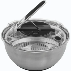 Essoreuse à salade en inox - 3,5 L - Argent