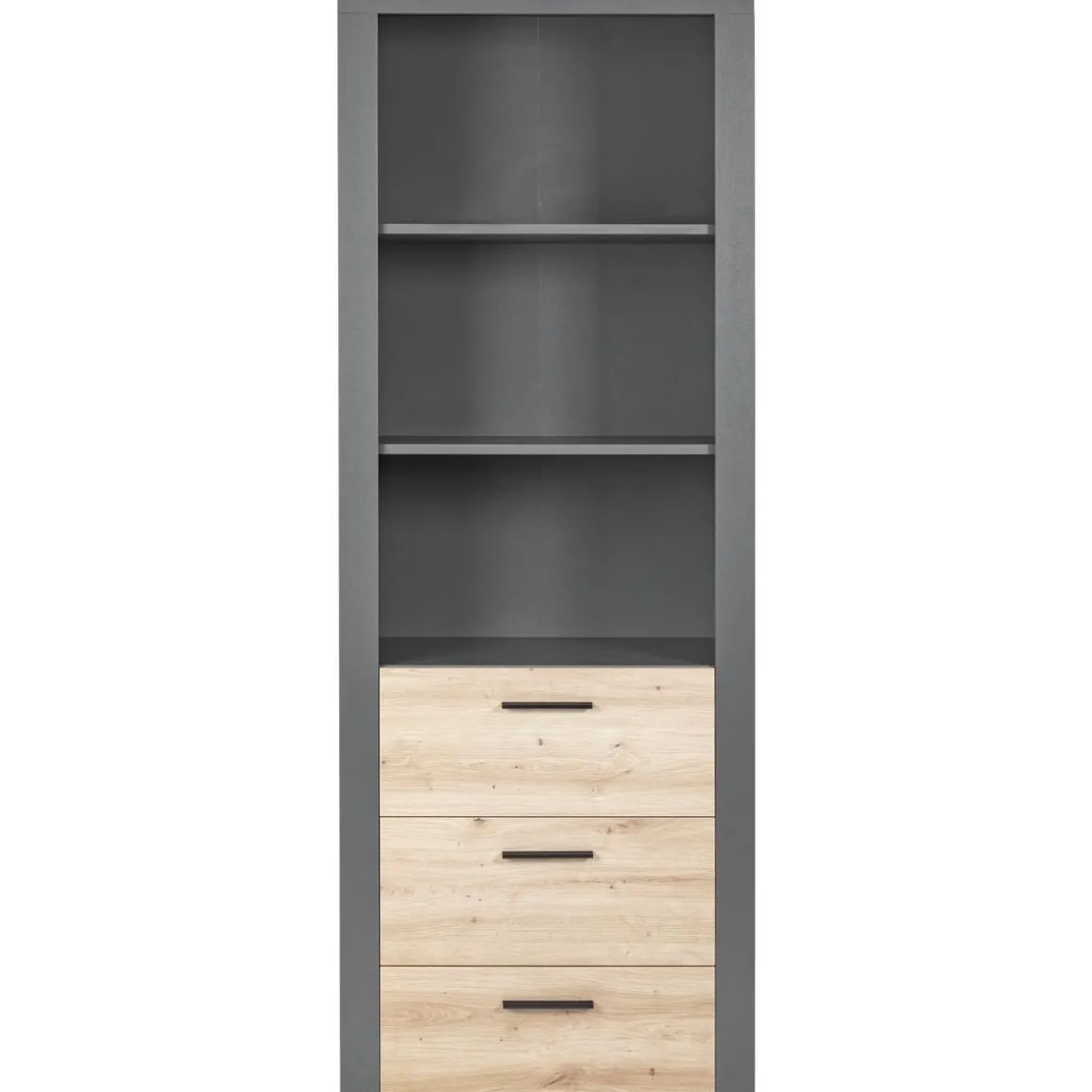 Etagère de rangement 3 niches 3 tiroirs L68cm BETO