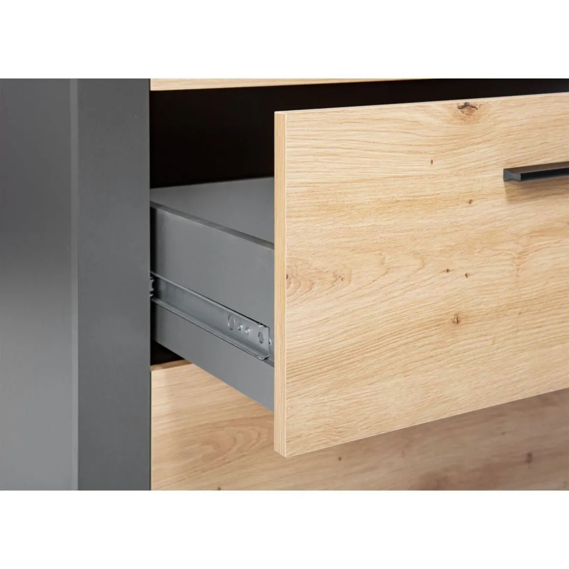 Etagère de rangement 3 niches 3 tiroirs L68cm BETO