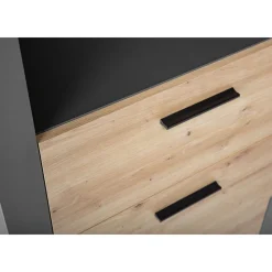 Etagère de rangement 3 niches 3 tiroirs L68cm BETO