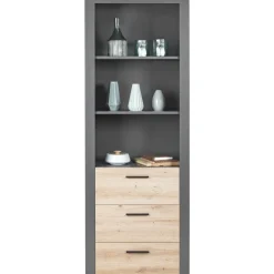 Etagère de rangement 3 niches 3 tiroirs L68cm BETO