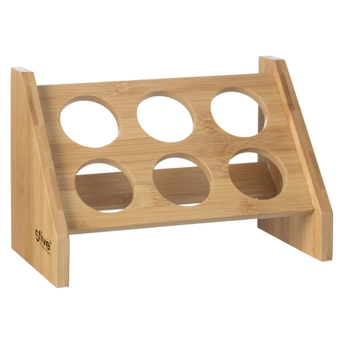 Etagère en bambou + 6 pots à épices