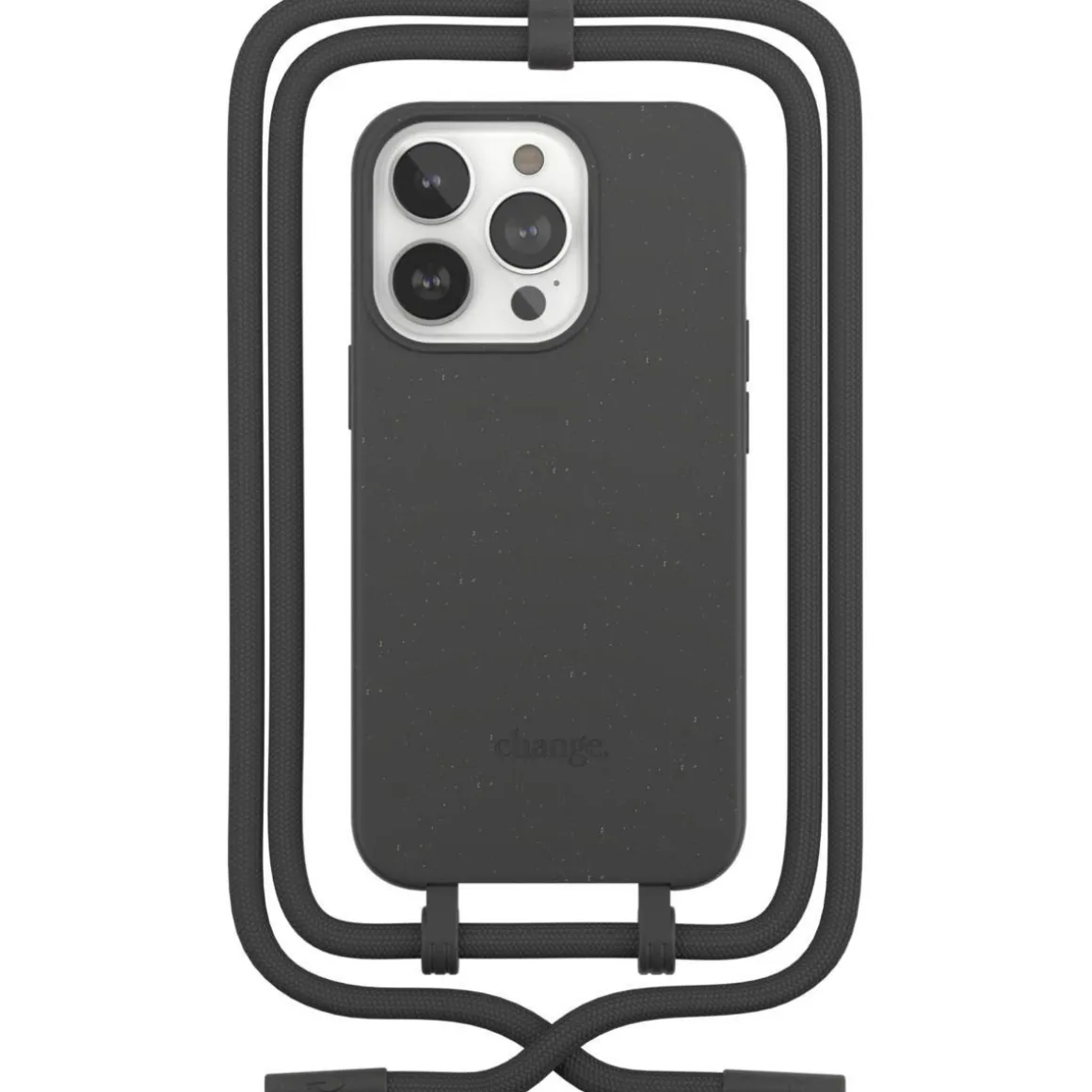 Etui avec cordon iPhone 14 Pro Max Tour de cou noir