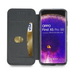 Etui Oppo Find X5 Pro Etui Cuir Noir