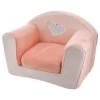 Fauteuil - Chaise - Bebe - Enfant club convertible Lapinou - Rose - 42 x 55 cm