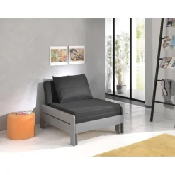 Fauteuil Convertible en lit Enfant Pino 98 207cm Gris