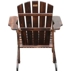 Fauteuil de jardin adirondack chaise longue chaise plage avec tabouret bois de sapin