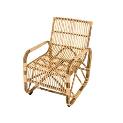 Fauteuil de jardin carré en rotin tressé - Jardiline