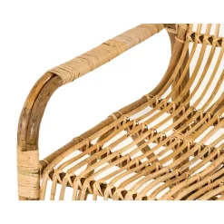 Fauteuil de jardin carré en rotin tressé - Jardiline