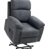 Fauteuil de massage fauteuil releveur électrique inclinaison réglable repose-pied ajustable tissu gris