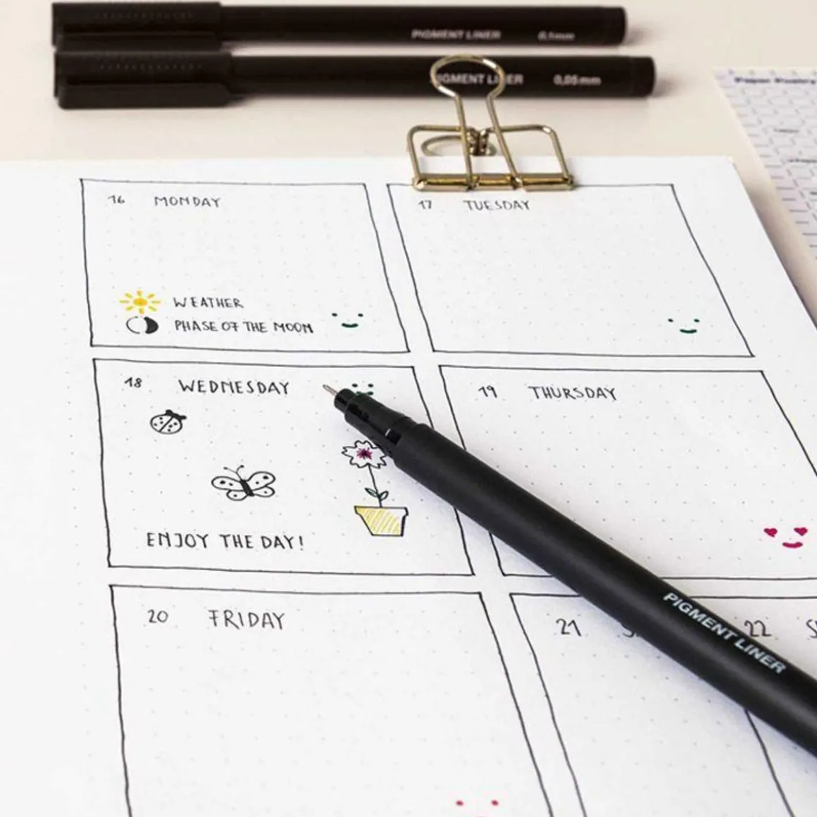 Feutre pigmenté noir 0,3 mm