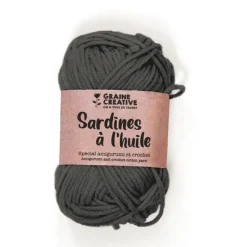 Fil de coton spécial crochet et amigurumi 55 m - gris foncé