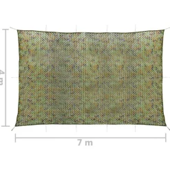 Filet de camouflage avec sac de rangement 4x7 m Vert