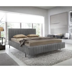 Flavio - lit coffre - 160x200 cm - sommier inclus - en velours