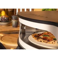 Four à pizza gaz - 8KW - Zinc - Avec pierre rotative