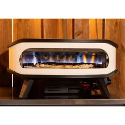 Four à pizza gaz - 8KW - Zinc - Avec pierre rotative