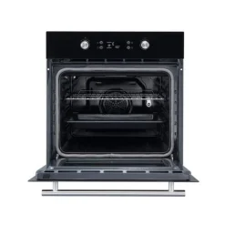 Four encastrable pyrolyse - Chaleur tournante - CONTINENTAL EDISON - CEF65PB - Noir et inox - L59,5 x H59,6 x P 54,68 cm