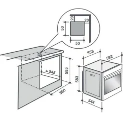 Four intégrable multifonction 73l 60cm a+ pyrolyse inox - sop6214lb