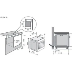 Four intégrable multifonction 73l 60cm a+ pyrolyse inox - dop8360x