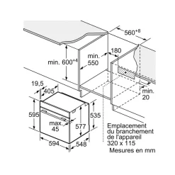 Four intégrable multifonction 71l 60cm pyrolyse noir - HBG7741B1F