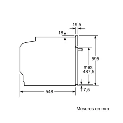Four intégrable multifonction 71l 60cm pyrolyse noir - HBG7741B1F