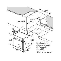 Four intégrable multifonction 71l 60cm pyrolyse noir - HBG7741B1F