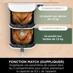 Friteuse électrique sans huile à air chaud SL400EUWH - Blanc