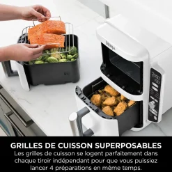 Friteuse électrique sans huile à air chaud SL400EUWH - Blanc