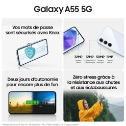 Galaxy A55 5G 128Go - Bleu nuit