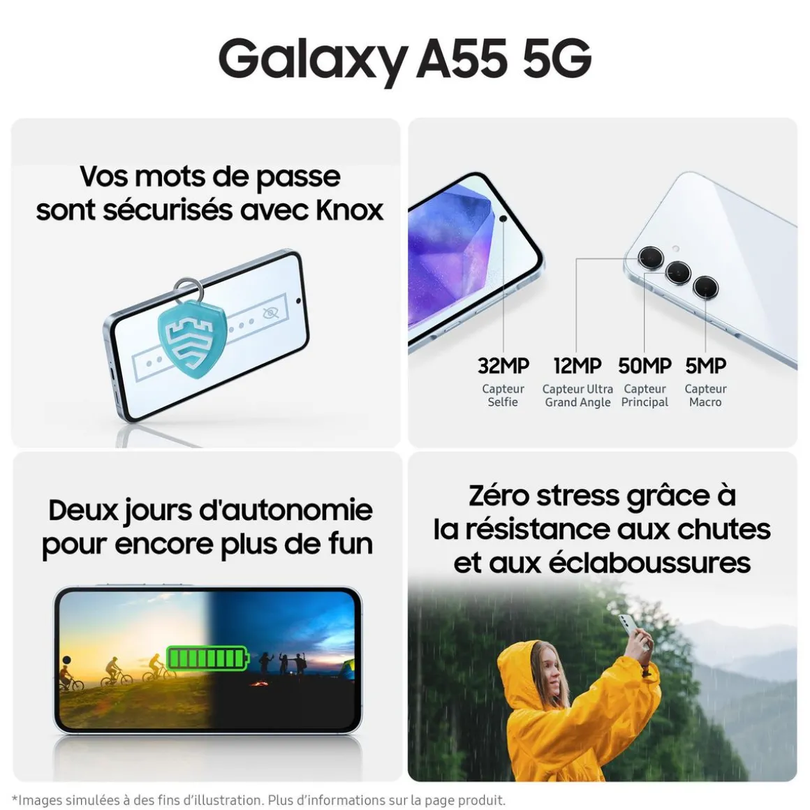 Galaxy A55 5G 128Go - Bleu nuit