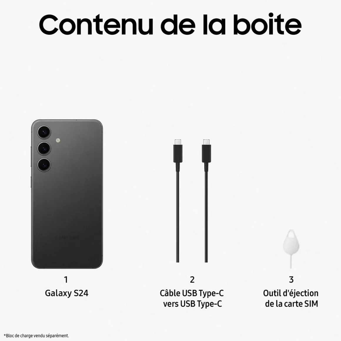 Galaxy S24 5G Smartphone avec Galaxy AI 128Go - Noir