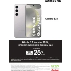 Galaxy S24 5G Smartphone avec Galaxy AI 128Go - Argent