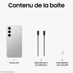 Galaxy S24 5G Smartphone avec Galaxy AI 128Go - Argent