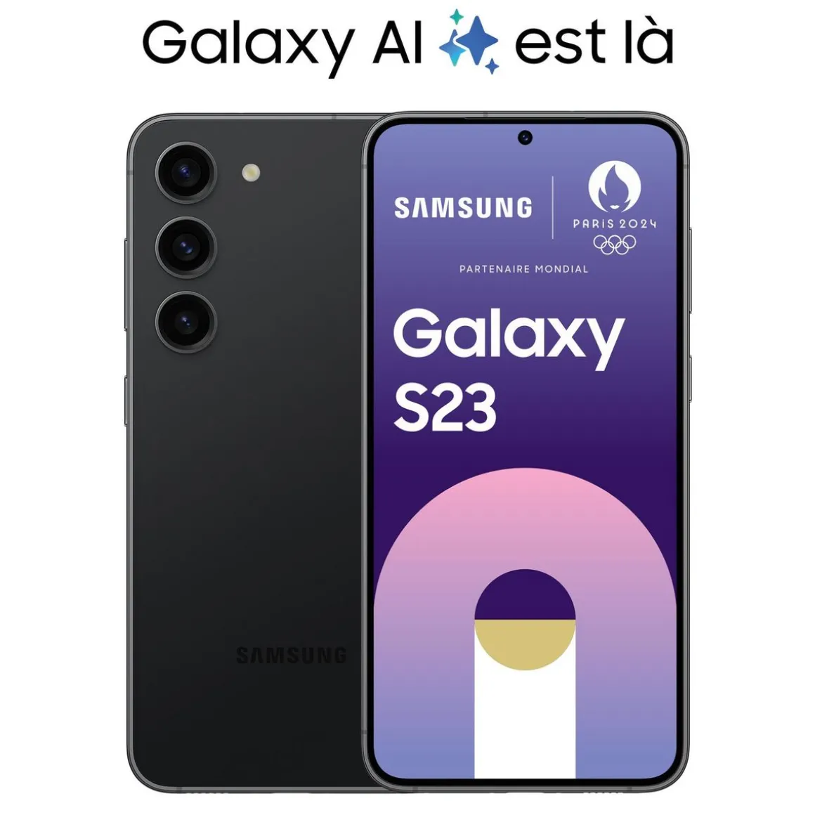 Galaxy S23 Smartphone avec Galaxy AI 128Go - Noir