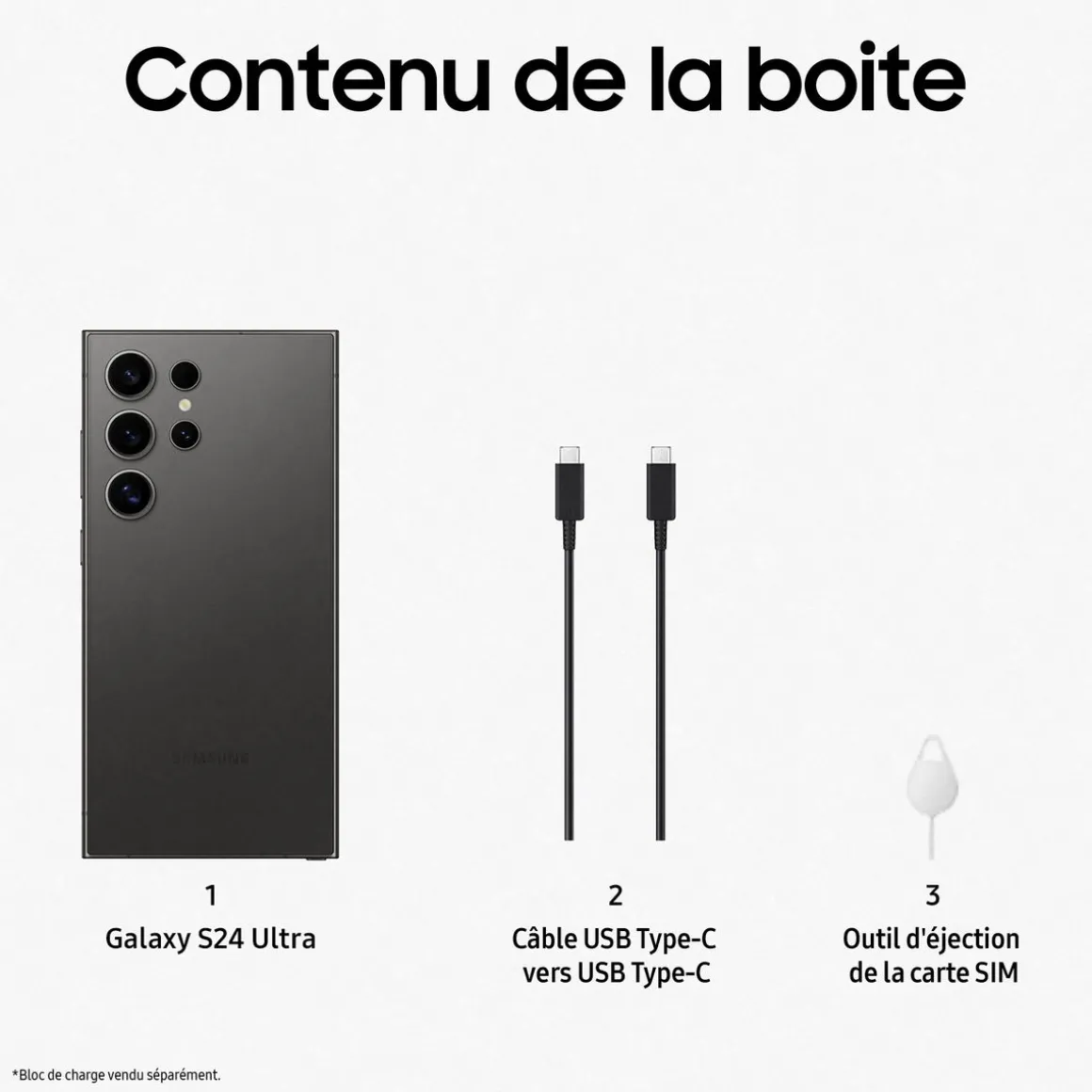 Galaxy S24 Ultra 5G Smartphone avec Galaxy AI 256 Go - Noir