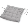 Galette de Chaise Matelassée Essentiel 40x40cm Gris