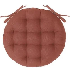 Galette de Chaise Ronde Leana 38cm Terracotta