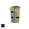 Gilet de travail CEPOVETT Kargo pro light - beige et noir - Taille 4
